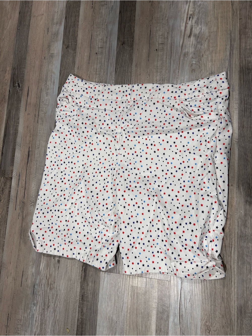 White Star-Print Women’s Shorts - Red & Blue Stars